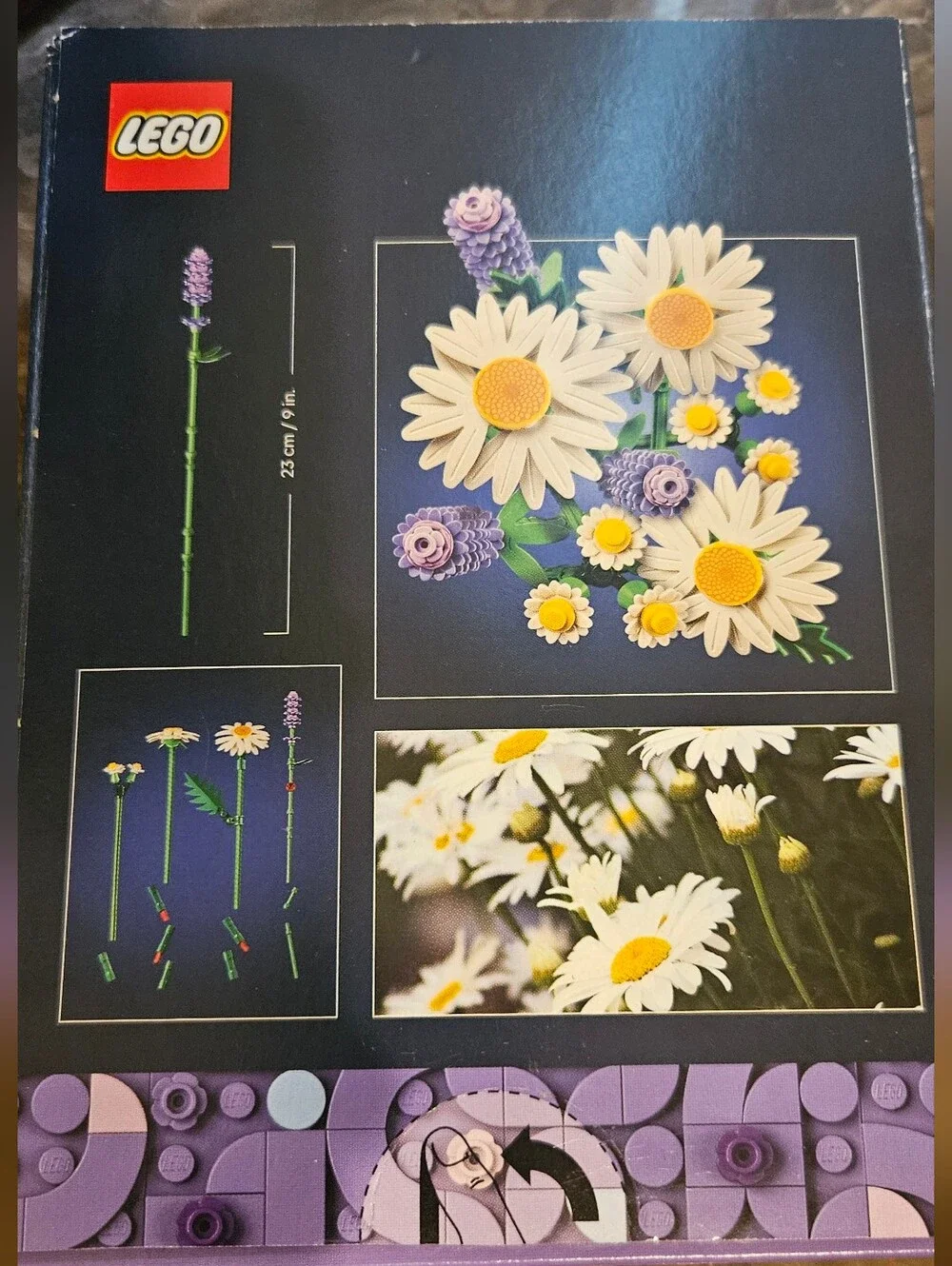 LEGO White & Purple Daisies and Lavender Faux Floral Arrangement